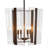 4-light Transitional Glass Pendant Light Adjustable Height