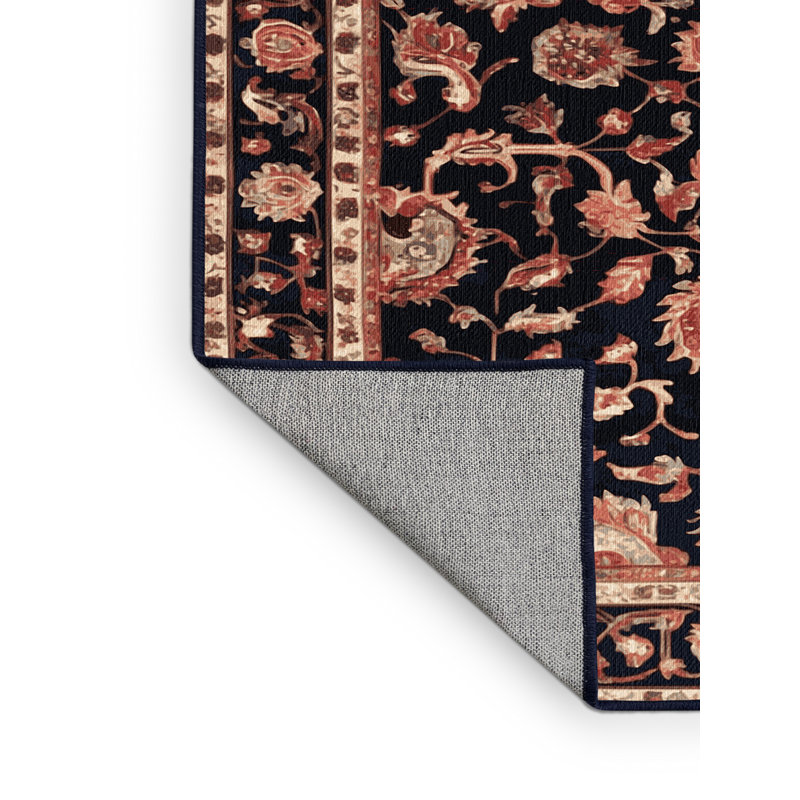 Tapis mauve lavable à la machine, Rond 4 pi