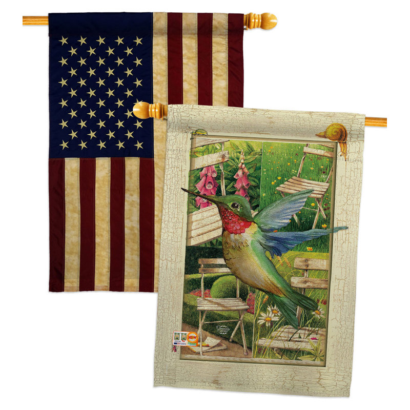 Drapeau de jardin en polyester 2 côtés 18,5 x 13 po