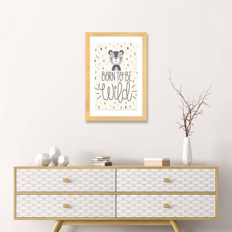 «Cute and Wild III», art encadré, H 24 po x l 16 po x P 1 po, Papier encadré naturel