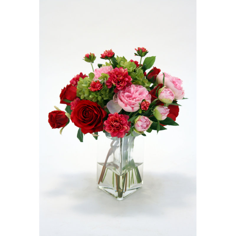 Arrangement floral mélangé à vase