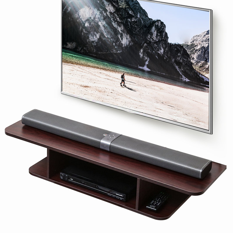 Meuble télé flottant pour téléviseur de 50 po ou moins suitland, Brun