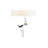 1-Light Chrome Swiveled Floor Lamp With A White Shade