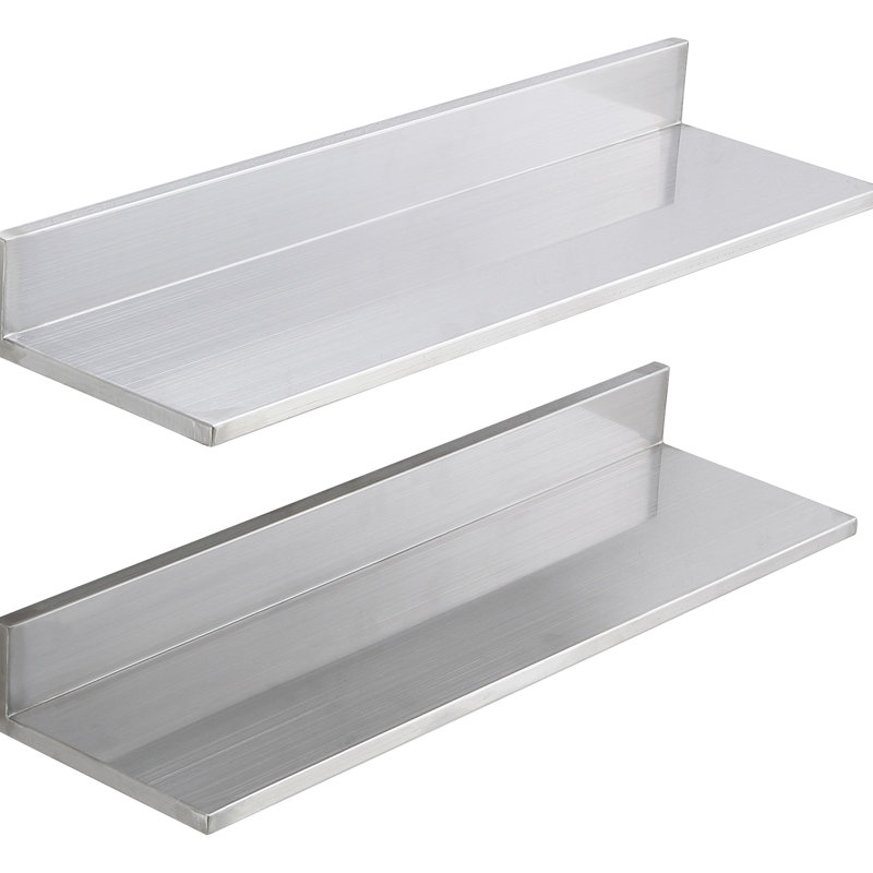 Tablette murale flottante 8,6 po x 30 po en acier inoxydable, capacité de 44 lb, convenant à un restaurant, une cuisine, un bar, un hôtel, une tablette en acier montée sur le tracas et un espace de rangement spacieux