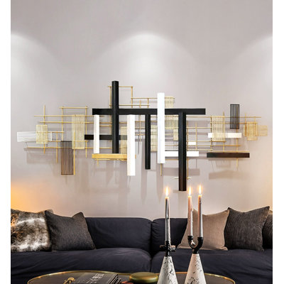 Décoration murale moderne en fer géométrique minimaliste