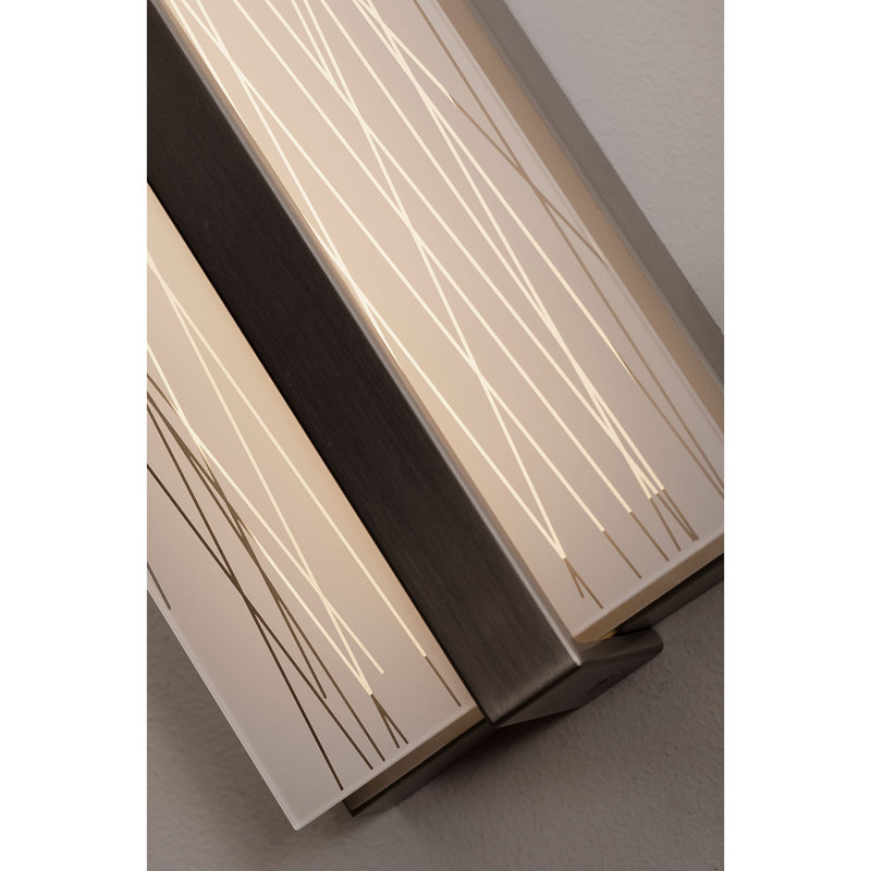 Astoria Flush Mounted Sconce, Satin Nickel