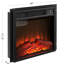 Foyer électrique 18 po 1400 W 120 V, flammes réalistes, verre trempé noir, 3 intensités de flamme, foyer de décoration intérieure, télécommande, unité de chauffage écoénergétique