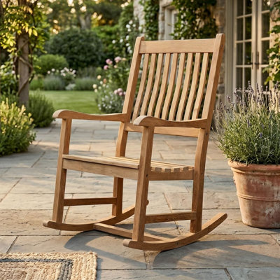  Chaise berçante en teck Grayton Grade-A