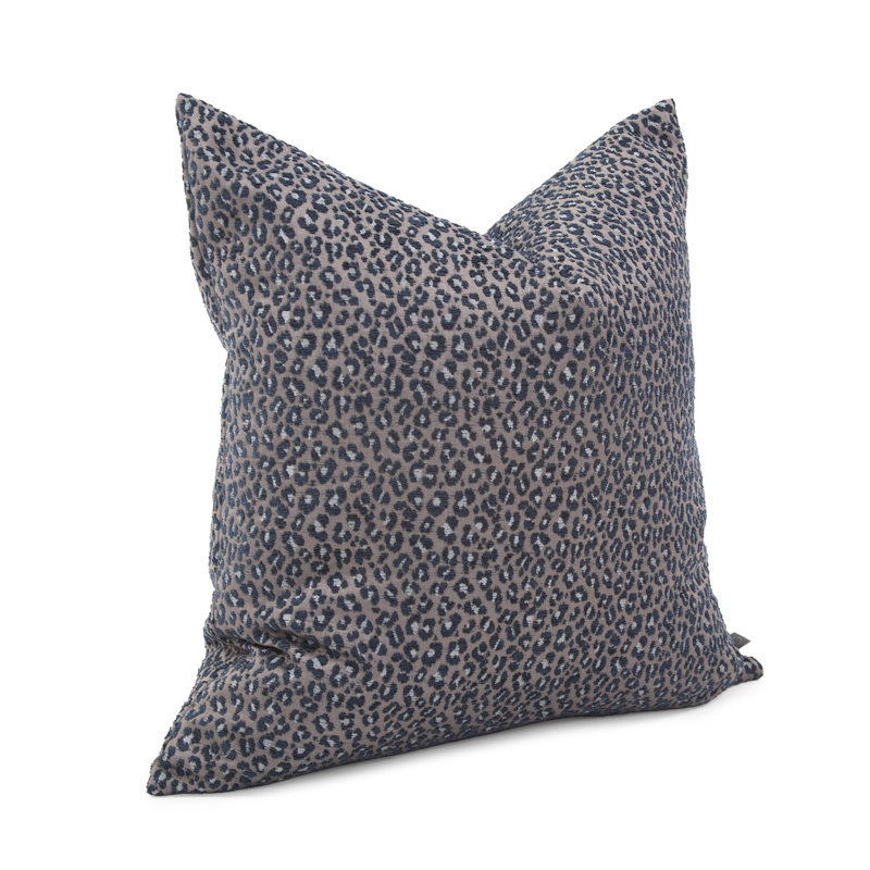 Oreiller 24 x 24 Lynx - Insert, Indigo avec motif géométrique, H 20 po x l 20 po, Duvet