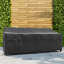 Housse de canapé de patio résistante aux intempéries avec protection en PVC respirante et durable, ourlet élastique réglable, sangles à fermeture par clic et trous-105225722-25131743