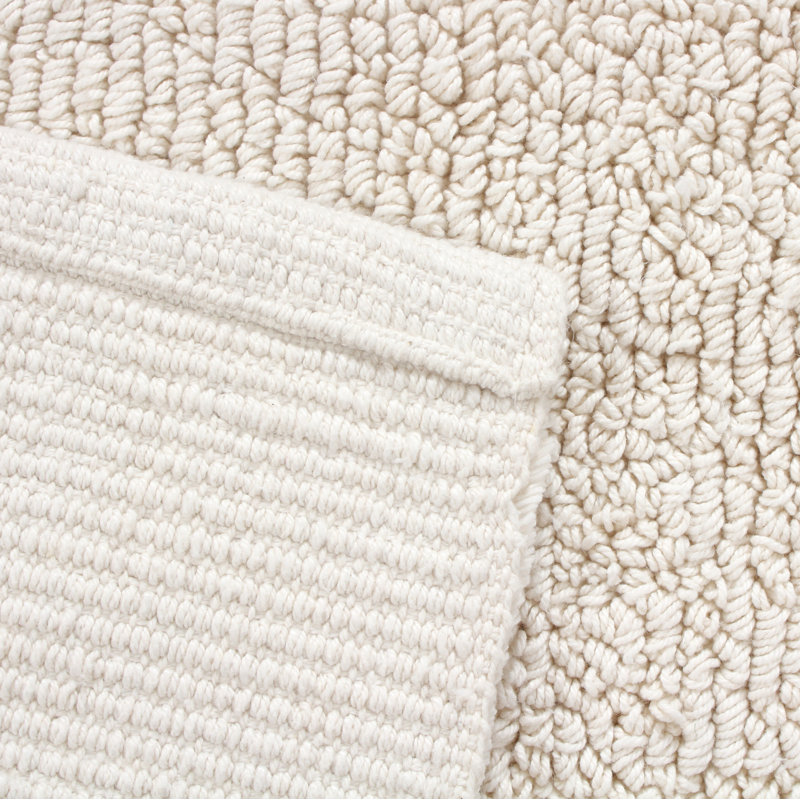 Levaughn Cotton Blend Bath Mat, Cream
