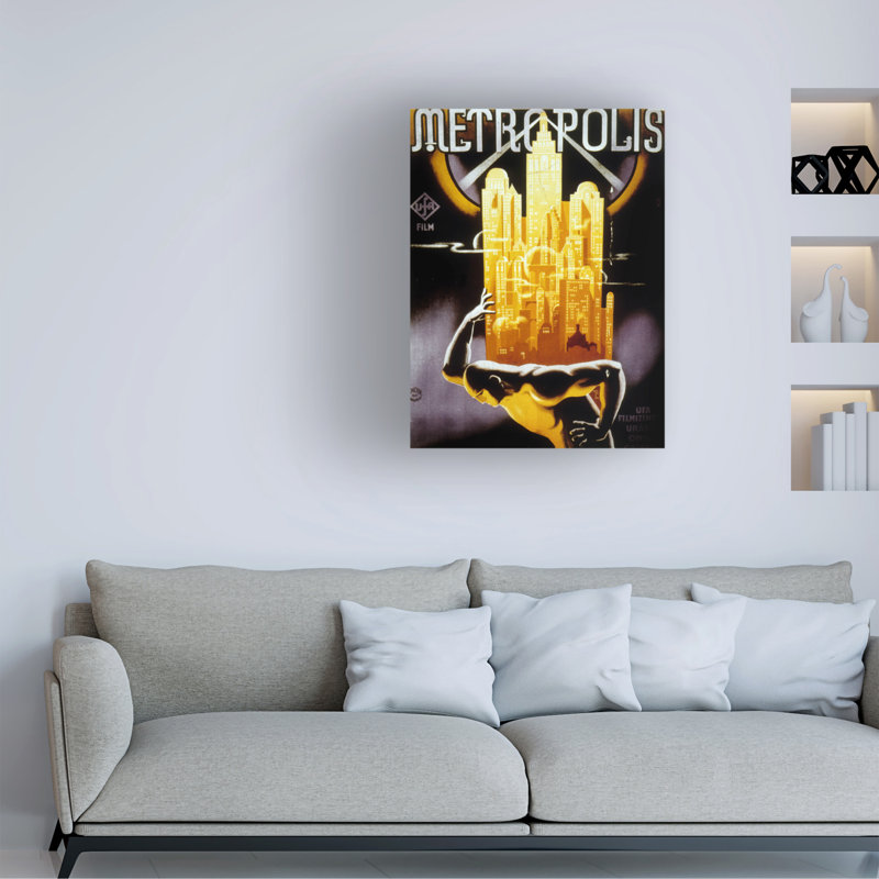 Unknown Artist Poster For The Hungarian Release Ofmetropolis, Directed By Fritz Lang, 1927 Canvas Art, 47" H x 35" W