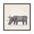 Toile avec cadre gris