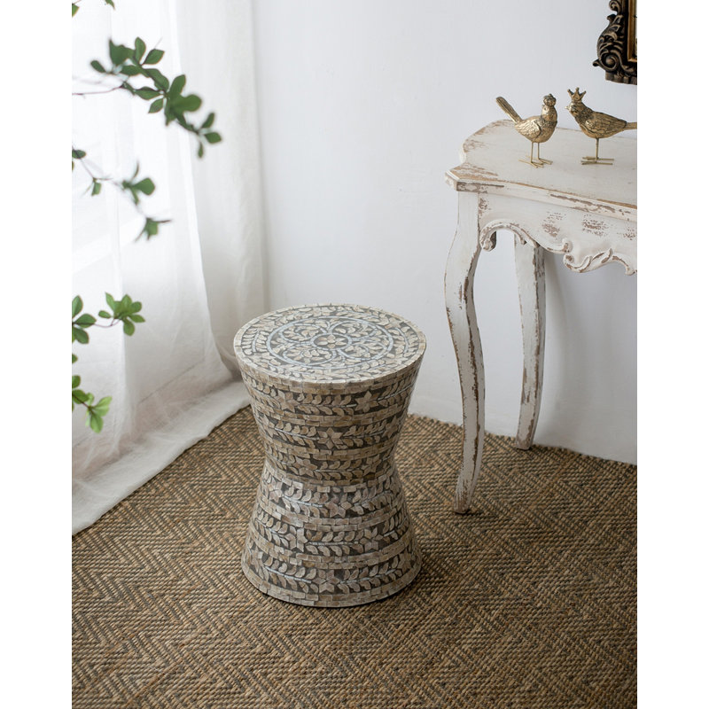 Tabouret Tapered Garden Capiz, table d'appoint