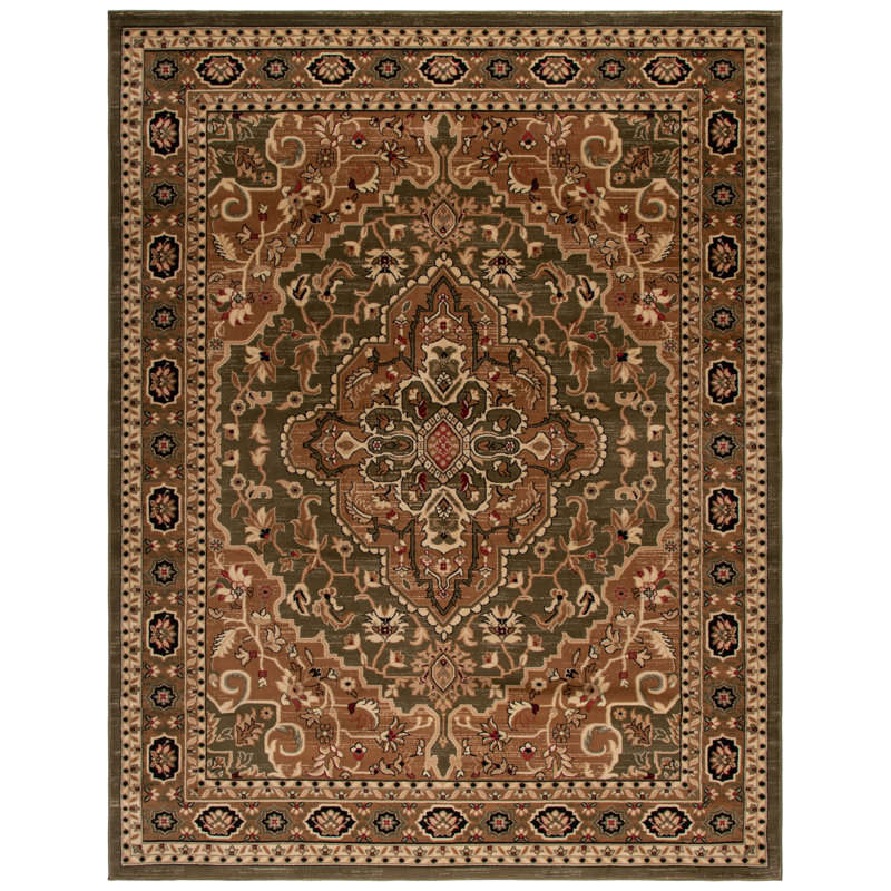 Tapis d'intérieur à motif floral Lyndhurst, Rectangle 8 pi 0 po x 10 pi 0 po