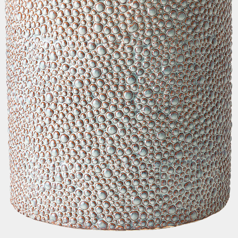 Galet blanc tabouret brillant, Blanc / Gris
