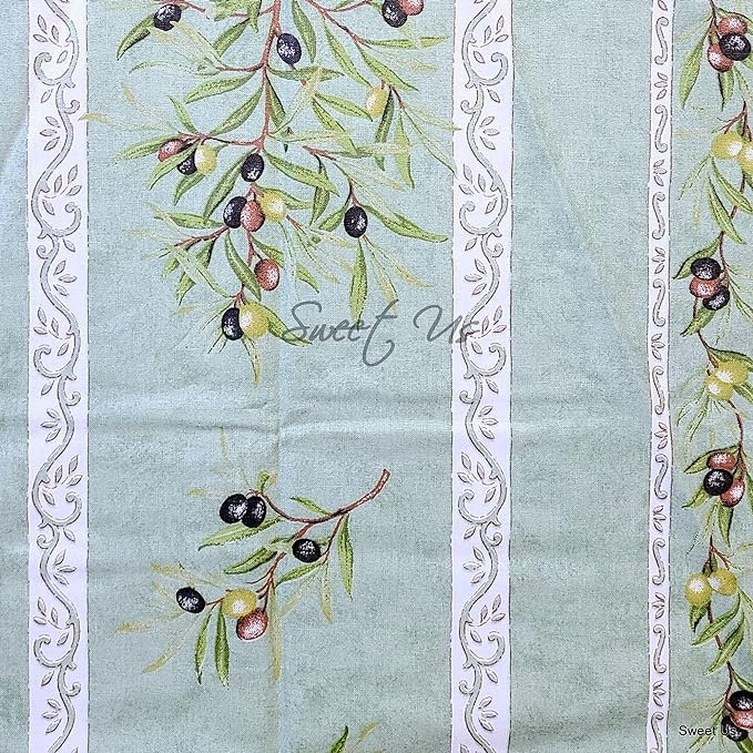 Wipeable  Spill Resistant Acrylic Coated  Cotton Tablecloth