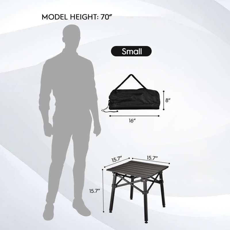 Table d'appoint en aluminium, Noir, noir, noir, noir