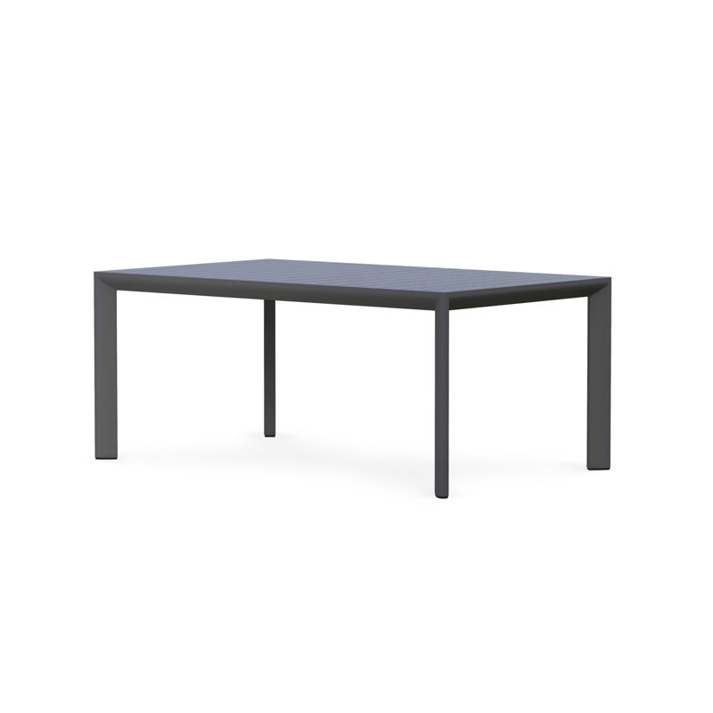 Porto Aluminum Dining Table, Matte Charcoal