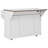 Farmhouse Kitchen Island with Storage, Sliding Barn Doors, Metal Grid Side Door, and Rolling Wheels for Versatile and Stylish Meal Prep-1181738047