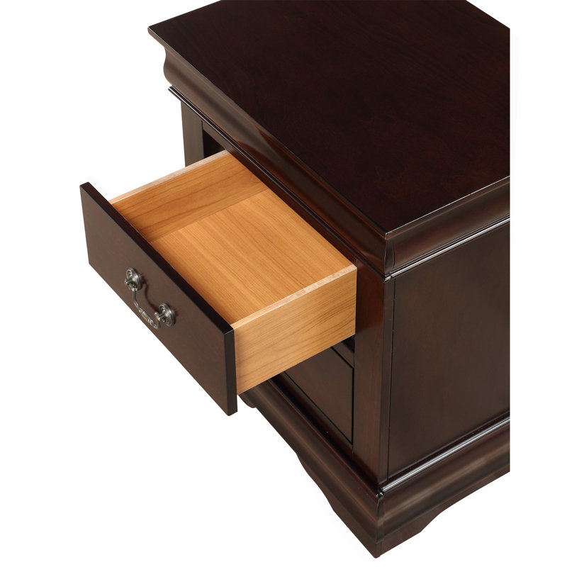 Table de chevet 1 tiroir Louis Philip 1Pc, Cerisier
