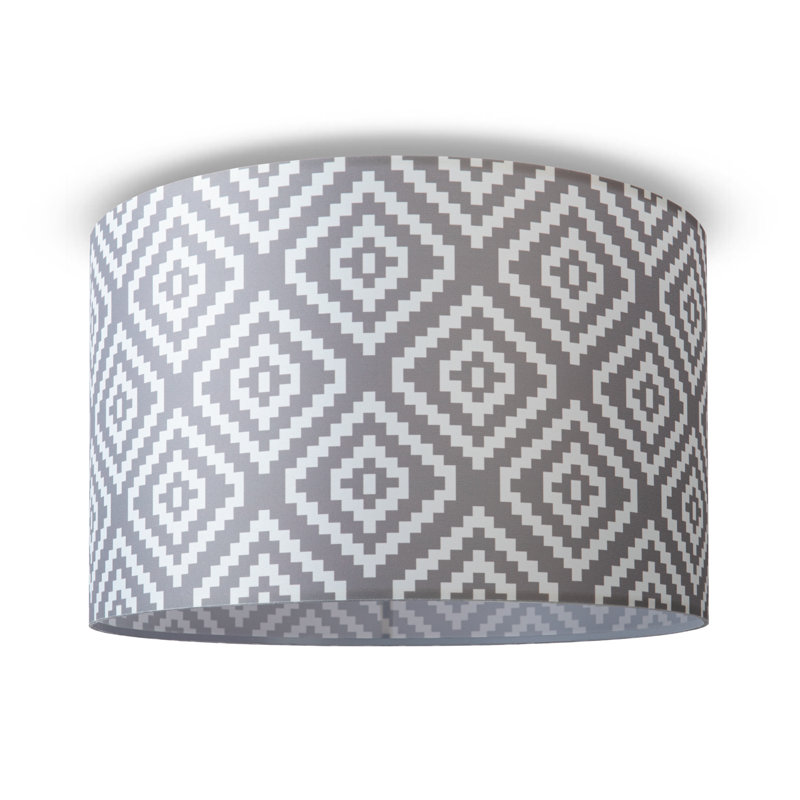 Creslow Fabric Flush Ceiling Light, Grey