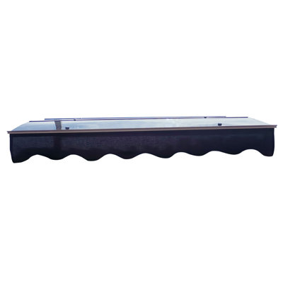Series Door Window Awning Made Of 0.137 Inch Thick Crystal Solid Polycarbonate Sheet And Aluminum Alloy With Valance In Size 59" Wide X 34" Deep For Masonry Concrete Wall House.