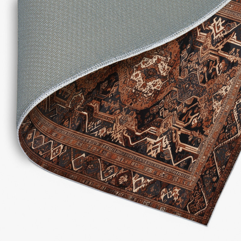 Tapis turc intérieur et extérieur noir, Rectangle 9 pi x 12 pi