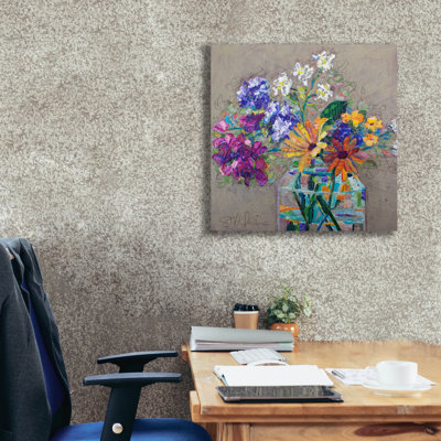 «Lézard Bouquet» par St Hilaire Elizabeth, art mural sur toile