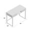 Bureau 2 tiroirs modern Demps
