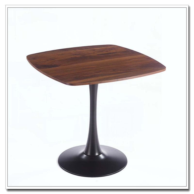 Table à manger 31,5 pouces, 28.93"H x 31.5"L x 31.5"W, Noyer foncé/noir