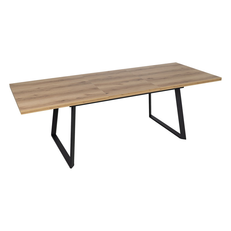 Aasiah Metal Base Dining Table, Beige