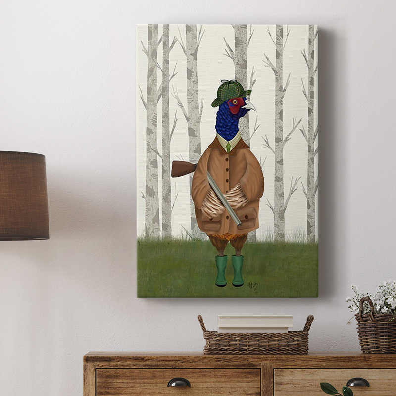 Toile tendue avec châssis Pheasant, H 27 po x l 18 po x P 1 po