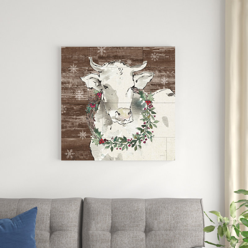 " Modern Farmhouse XII Walnut ", 30" H x 30" W