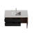 48 Inch Walnut Bathroom Vanity with Solid Surface Sink & Soft Black Drawers-978355635