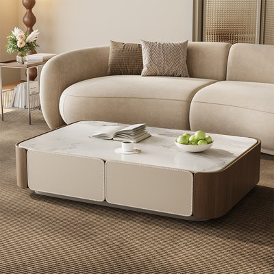Light luxury rectangular rock table