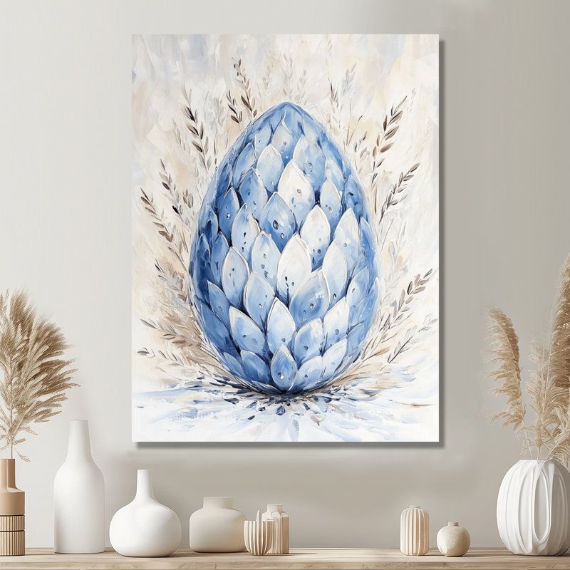 «Aqua Dragon Egg II - Dragons», impression murale en métal, H 20 po x l 12 po