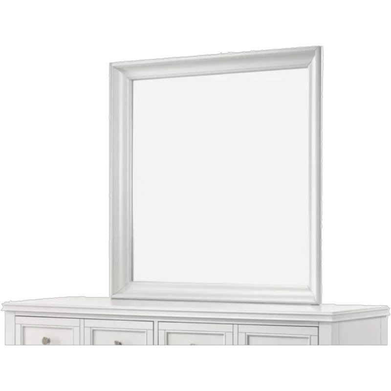 Square Mirror, White