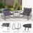 Patio 3-Piece Metal Sling Chat Set with Cushions-1218043555