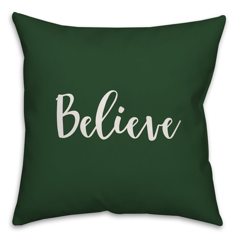 Reversible Throw Pillow, Dark Green, Throw Pillow