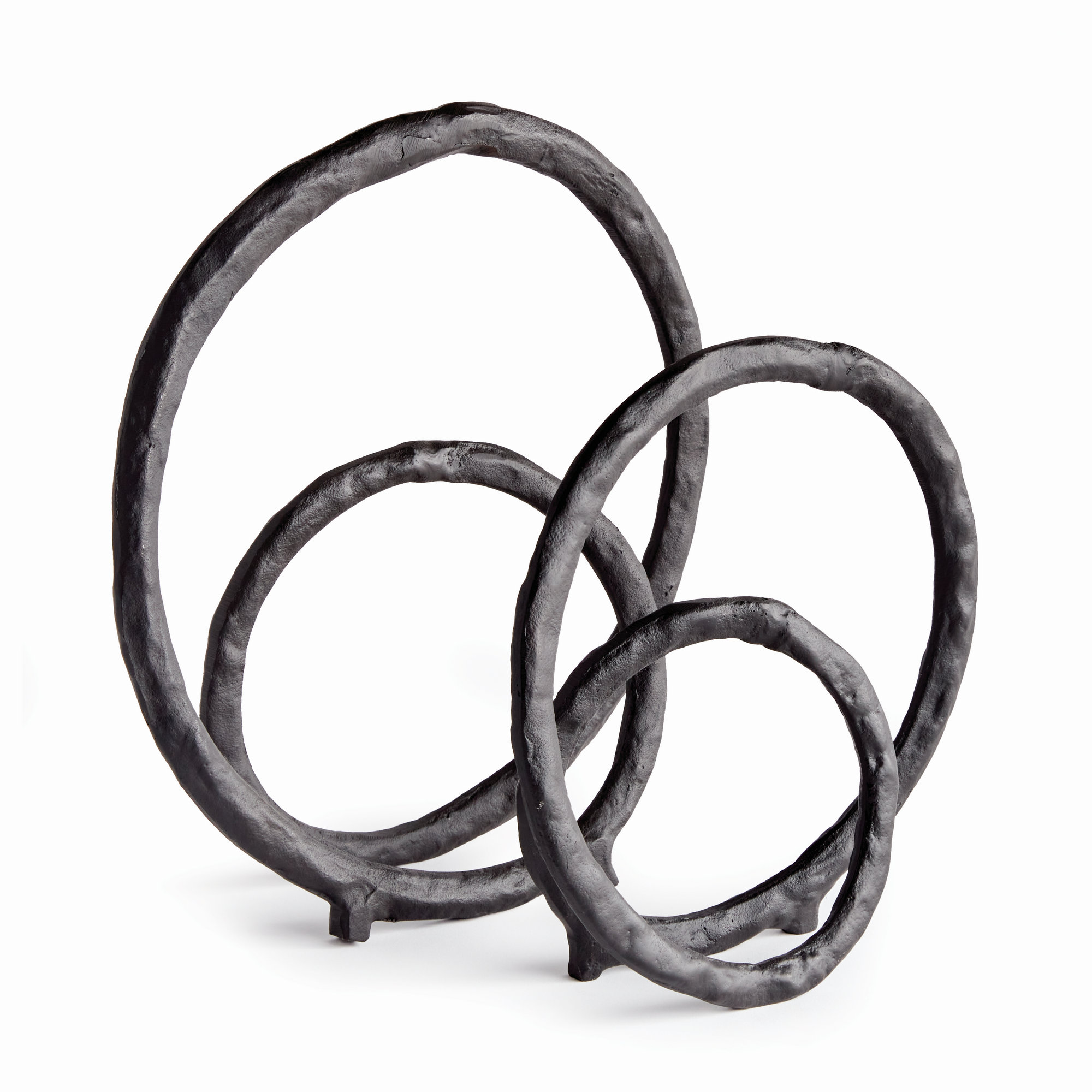 Aviel 2 Piece Atlantic Sculpture Set, 13" H x 13" W x 3.25" D, Black