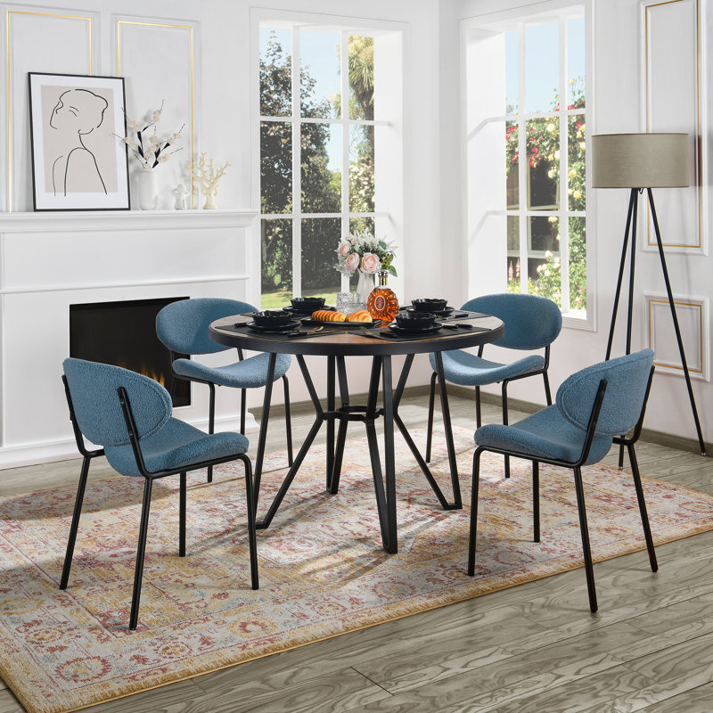Chaise d'appoint Kurys, Bleu clair