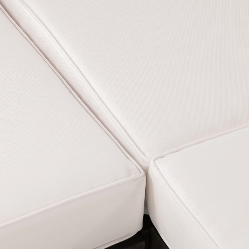 Chaise d'angle blanche par - Wood For Force, chaise rembourrée avec de l'eau, coussins inclus, 29,52 x 29,52 x 26,32