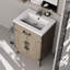 Meuble-lavabo gris 24 po x 18 po avec comptoir en acrylique scellé, robinet, 24 po Miroir l 24 po x P 18 po-1797031289