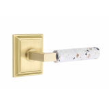 Select Round Privacy (Bed & Bath) Door Lever with Square Rosette