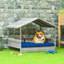 Niche pour chien en osier d'extérieur avec auvent en rotin-117244159-117244156