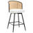 Cane Back Swivel Upholstered  Stool-1335810501-1335810500