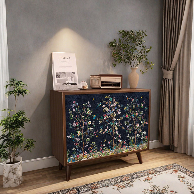 Armoire de rangement simple en pin élégant