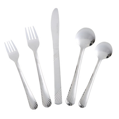 48-Piece Stainless Steel Flatware Set, Service for 8 – Dishwasher-Safe Silverware for Everyday Dining, Family Meals & Entertaining 