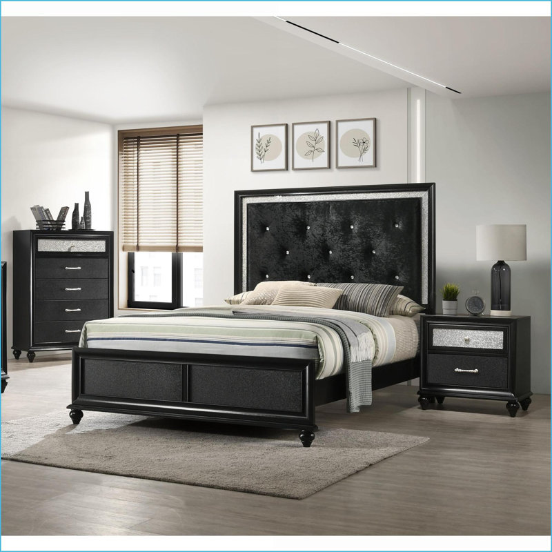 Table de chevet 2 tiroirs Glam